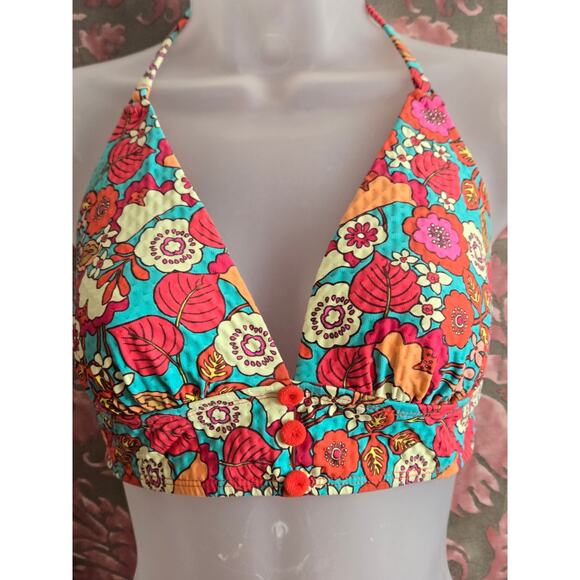 Robin Piconne BIBI Triangle Bikini Top & Bottoms, Iceberg Multi Top LG Bottoms M - Picture 4 of 10